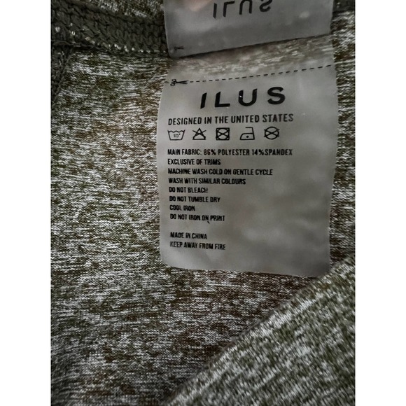 ILUS Women's Mid Rise Workout Leggings Stretch‎ Heather Olive Green Size XXL - Picture 2 of 5